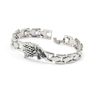 GOT Steel Stark Wolf Bracelet
