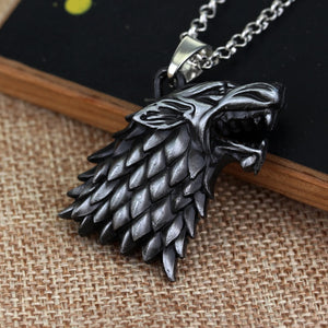 3D Wolf Head Stark House Chain