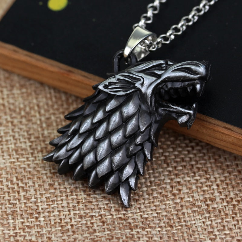 3D Wolf Head Stark House Chain