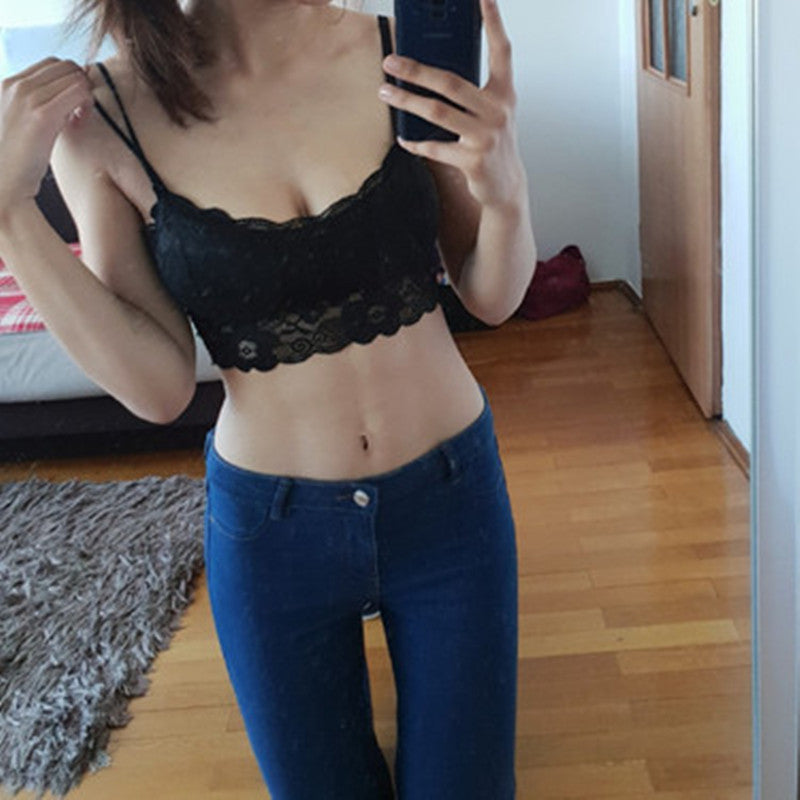 Lace Chest Padded Crop Top